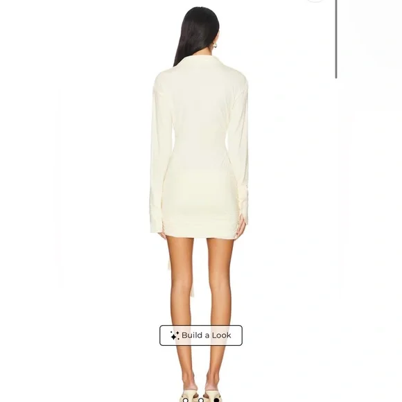 Lioness Elegant Cream Long Sleeve Dress - Picture 6 of 6